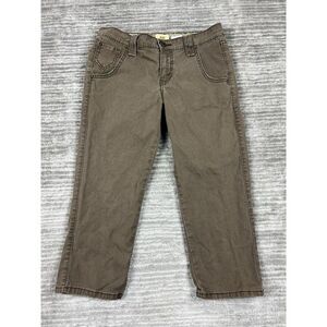 Levis Pants Juniors 9 Brown Capri Ramie Blend Casual Crop